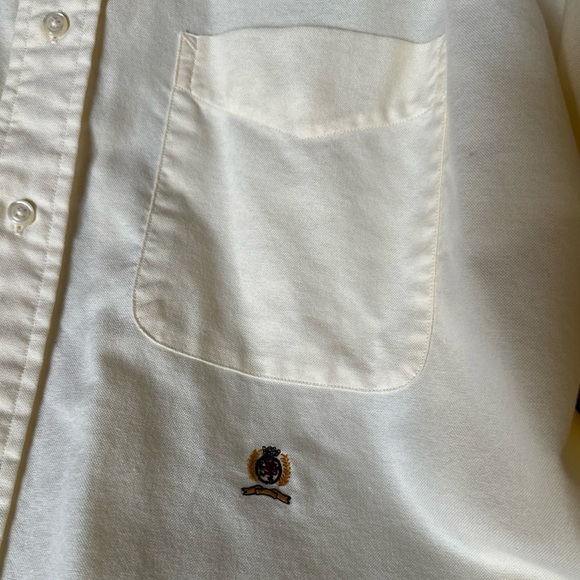 Beautiful Vintage Tommy Hilfiger Button Down, Sz L (16 32-33), Light Yellow - Picture 4 of 7